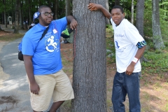 Two boys and a tree