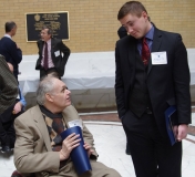 Christopher Yancich (right), aid to State Rep. Jeffrey Roy