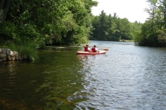 kayak in the water