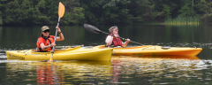 Rose (MWCIL) and DCR staff kayaking