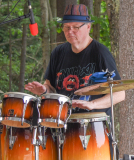 Steve on the drums