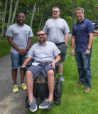 Patrick (l) and Paul (r) from Easterseals MA with two others