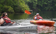 two kayakers