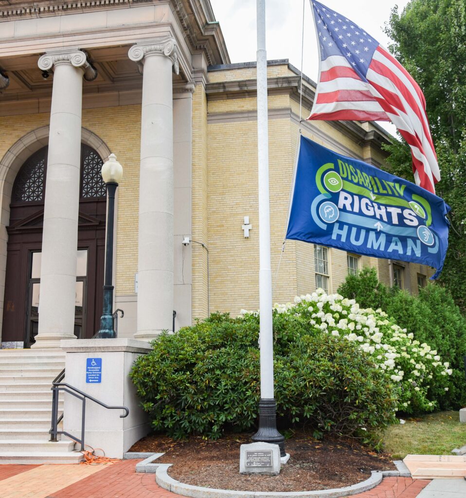 2024 Framingham flies Disability Rights flag