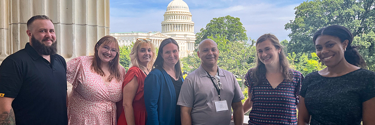 2024 NCIL Conference.  MA attendees with McGovern staff, Isabella Edo